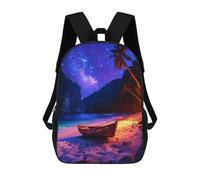 sinyumoney Galaxy Beach Night Scene Mochila Escolar Impresa En 3D 17inch Mochilas De Moda Para Niños, Mochilas Escolares Para Niños De Primaria Y Secundaria