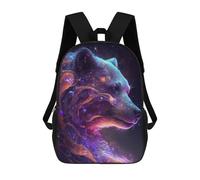 sinyumoney Galaxy Bear Animal Mochila Escolar Impresa En 3D 17inch Mochila Escolar Infantil Mochilas De Viaje Mochila Informal De Moda Para Niños Y Estudiantes