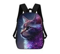 sinyumoney Galaxy Cat Art Print-2 17inch Mochila Escolar Impresa En 3D Para Niños, Mochila Escolar Informal De Moda, Mochilas De Viaje Para Niños Y Estudiantes.