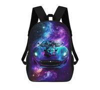 sinyumoney Galaxy Cat Convertible Car Art Print Mochila Escolar Resistente Al Agua, Mochila De Viaje, Bolsa Para Computadora - Perfecta Para Viajes, Trabajo Y Uso Diario 17inch