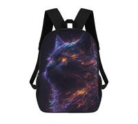 sinyumoney Galaxy Cat on Fire Mochila Impermeable Para Ordenador Portátil Para Acampada, Aventuras Al Aire Libre Y Viajes Diarios 17inch