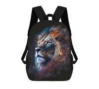 sinyumoney Galaxy Cosmic Lion Face Mochila Escolar Infantil De 17 Pulgadas Con Estampado 3D De Películas De Anime Para Niños, Mochila De Viaje, Mochila Escolar Infantil