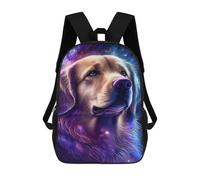 sinyumoney Galaxy Golden Retriever Art Print -1 Mochilas Escolares Para La Escuela Secundaria, Preparatoria, Universidad Y Viajes Para Niños/niñas/adolescentes 17inch