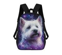 sinyumoney Galaxy Pup Celestial Westie Art Print Mochila Escolar De Moda, Mochila Para Material Escolar, Mochila Impermeable Informal Para Hombres/mujeres 17inch