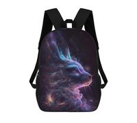 sinyumoney Galaxy Rabbit Animal Mochila Escolar Infantil Impresa En 3D Para Niños, Mochila De Viaje De Alta Capacidad, Mochilas Para Libros De 17 Pulgadas Para Niños