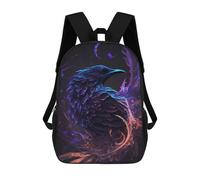 sinyumoney Galaxy Raven Crow Bird Mochila Escolar, Mochila Infantil Para Niños Y Adolescentes, Regalos, Mochilas De Día Con Impresión 3D, Mochila Escolar, Mochila Para Libros 17inch