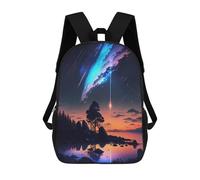 sinyumoney Galaxy Sunset Anime Mochila Escolar Para Niñas 17inch Mochila Informal Ligera Para Niños Y Niñas, Ideal Para Estudiantes De Secundaria