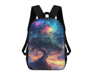 sinyumoney Galaxy Tree Wallpaper Mochila Escolar, Bolso Resistente Para Portátil, Ideal Para Acampar, Aventuras Al Aire Libre Y Viajes Diarios 17inch