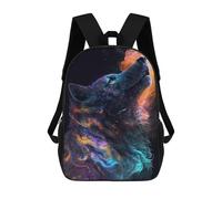 sinyumoney Galaxy Wolf Animal Mochilas Escolares Y De Negocios, Bolso Resistente Para Portátil Para Hombres/mujeres 17inch
