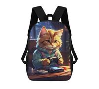 sinyumoney Gaming Cat Mochilas Para Niños, Mochilas Escolares Personalizadas En 3D Para Niños Y Niñas, Mochilas Escolares Grandes, Mochilas Informales Para El Día A Día 17inch