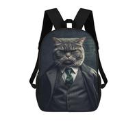 sinyumoney Gangster Cat 1 Mochila Escolar/de Negocios, Resistente, Para Portátil, Para La Escuela/trabajo/viajes 17inch