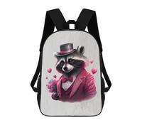 sinyumoney Gangster Style Raccoon Mochilas Para Niños Mochila Escolar Mochila Escolar Impresa En 3D Mochilas Escolares De Moda Para Niños De Primaria Y Secundaria 17inch