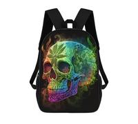 sinyumoney Ganja Skull Mochila Escolar Infantil Estampada Para Adultos Y Niños, Mochila De Viaje Para El Día A Día 17inch