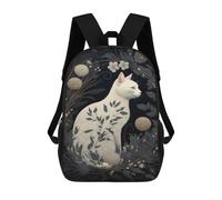 sinyumoney Garden Cat Art Print-2 Mochila Escolar, Mochila De Negocios, Mochila Impermeable Para Libros, Para Acampar, Aventuras Al Aire Libre Y Viajes Diarios 17inch