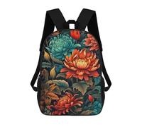 sinyumoney Garden Floral Pattern Mochila Escolar Resistente Al Agua, Mochila Escolar De Negocios Para Hombres/mujeres 17inch
