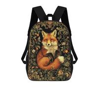 sinyumoney Garden Fox Art Print Mochila Escolar Infantil De 17 Pulgadas Con Estampado 3D, Mochila Moderna Para Niños, Mochilas De Viaje, Bolsas Para Libros, Mochila Escolar Infantil