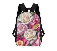 sinyumoney Garden of Colorful Flowers Mochila Escolar Impresa En 3D 17inch Mochila Escolar Infantil Mochilas De Viaje Mochila Informal De Moda Para Niños Y Estudiantes