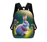 sinyumoney Garden Rabbit Art Print 17inch Mochilas Escolares Impresas En 3D, Mochilas Escolares De Moda Para Niños De Primaria Y Secundaria