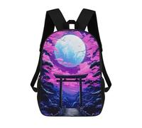 sinyumoney Gate Japan Moon Night Mochila Escolar Impresa En 3D Mochilas Informales Para Niños Mochila Escolar Impresa En 3D Para Niños De Primaria Y Secundaria 17inch
