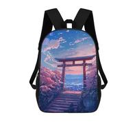 sinyumoney Gate Japan Painting Mochila Escolar Para Niñas Mochila Impermeable Mochila Informal De Día Mochila Ligera Para Niño Y Niña Mochila Escolar 17inch