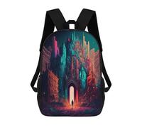 sinyumoney Gate to Fantasy City Mochila Infantil, Mochila Escolar De Gran Capacidad Para Estudiantes, Mochila Para Libros, Mochila Para Niños, Niñas, Adultos Y Adolescentes 17inch