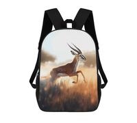 sinyumoney Gazelle Leaping at Sunset Mochila Escolar Impermeable Para Ordenador Portátil Para Adolescentes, Chicas, Chicos, Mujeres Y Hombres 17inch