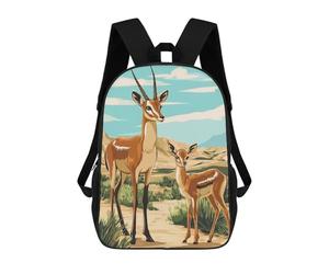 sinyumoney Gazelle Mother And Fawn Mochilas Infantiles Escolares Impresas En 3D, Mochilas Para Niños, Mochilas De Viaje Para Niños Y Niñas, Mochilas Escolares Para Niños 17inch