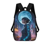 sinyumoney Gazing at The Future Mochila Escolar Para Niños Con Impresión 3D, Mochila Moderna Para Niños Y Niñas, Mochila Informal Para Estudiantes. 17inch