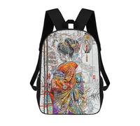 sinyumoney Geisha And Japanese Mochila Escolar Para Niños Y Niñas, Mochila Informal De Viaje, Mochila De Gran Capacidad Para El Día A Día 17inch