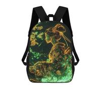 sinyumoney Geisha Bloom Neon Japanese Cherry Blossom Mochila Escolar, Mochila De Negocios Para Portátil, Mochila Unisex Informal Para Adolescentes, Niños, Mujeres Y Hombres 17inch