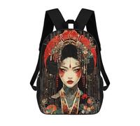 sinyumoney Geisha Digital Art Mochila Escolar Mochilas Escolares Para Niñas Y Niños Mochila Con Bolsillo Mochila Escolar De Moda Mochila Infantil 17inch
