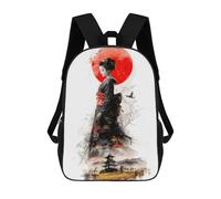 sinyumoney Geisha Japan Art Mochila Escolar Para Niños De 17 Pulgadas, Mochila Informal De Viaje Para Niños Y Niñas, Mochila De Gran Capacidad Para El Día A Día 17inch