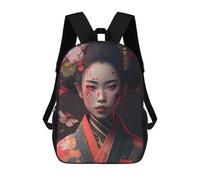 sinyumoney Geisha Japan Asian Flower Mochila Escolar Infantil Impresa En 3D Mochila De Viaje De Alta Capacidad Bolsas Para Libros Mochila Infantil 17inch