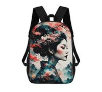 sinyumoney Geisha Japan Warrior Mochila Escolar, Mochila Infantil Para Niños Y Adolescentes, Regalos, Mochilas De Día Con Impresión 3D, Mochila Escolar, Mochila Para Libros 17inch