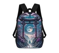sinyumoney Geisha Moonlight Mochila Escolar Para Niñas Y Niños, Mochilas De Gran Capacidad, Mochilas Ligeras Para Niños Y Estudiantes 17inch