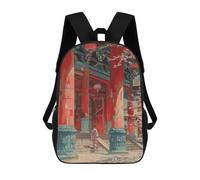 sinyumoney Geisha Temple Sakura Mochila Escolar Infantil, Mochilas Impresas En 3D, Mochilas Escolares De Moda Para Niños De Primaria Y Secundaria 17inch