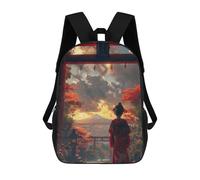 sinyumoney Geisha View Torii And Fuji Mochila Escolar Para Niñas 17inch Mochila Informal Ligera Para Niños Y Niñas, Ideal Para Estudiantes De Secundaria