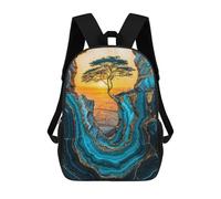 sinyumoney Gemstone Savannah Sunset Mochila Infantil Para Niñas, Mochila Escolar 3D, Mochila Para Niños Pequeños, Mochila Informal De Día, Mochila Escolar De Moda 17inch