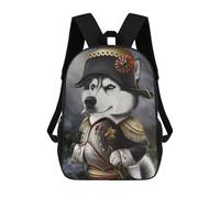 sinyumoney General Husky in Historical Uniform Mochila Escolar Para Niñas Mochila Impermeable Mochila Informal De Día Mochila Ligera Para Niño Y Niña Mochila Escolar 17inch