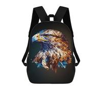 sinyumoney Geometric Bald Eagle Art Mochila Escolar, Bolso De Negocios, Bolso Para Portátil Resistente Para Niñas Y Adolescentes 17inch