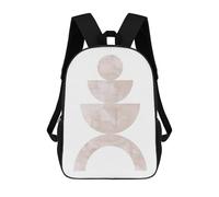 sinyumoney Geometric Circles Art Mochila Escolar Impresa En 3D Mochilas Informales Para Niños Mochila Escolar Impresa En 3D Para Niños De Primaria Y Secundaria 17inch