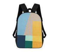 sinyumoney Geometric Collage 14 Mochila Escolar Infantil Impresa En 3D Para Niños, Mochilas De Viaje, Bolsas Para Libros Para Niños Estudiantes De Primaria 17inch