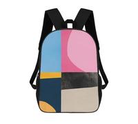 sinyumoney Geometric Collage 16 Mochila Infantil, Mochila Escolar Infantil, Mochilas Escolares Impresas En 3D Para Niños Y Estudiantes Adolescentes 17inch