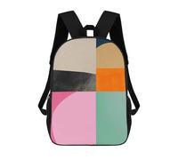 sinyumoney Geometric Collage 17 Mochila, Mochila Infantil, Mochila Escolar Para Estudiantes, Mochila Para Libros, Mochila Escolar Impresa En 3D Para Niños Y Niñas 17inch