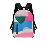 sinyumoney Geometric Collage 18 Mochilas Para Niños Y Estudiantes, Mochilas Escolares Impresas En 3D, Mochilas Para Estudiantes De Primaria Y Secundaria Para Niños Y Niñas 17inch