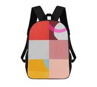 sinyumoney Geometric Collage 5 Mochila Infantil, Mochila Escolar Impresa En 3D, Mochila Para Niños Y Niñas, Mochila Escolar Ajustable Para La Escuela Primaria 17inch