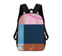 sinyumoney Geometric Collage 6 Mochila Infantil Para Niñas, Mochila Escolar 3D, Mochila Para Niños Pequeños, Mochila Informal De Día, Mochila Escolar De Moda 17inch
