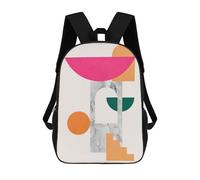 sinyumoney Geometric Collage 8 Mochila Escolar Infantil Impresa En 3D Para Niños, Mochilas De Viaje De Alta Capacidad, Bolsas Para Libros, Mochila Escolar Infantil 17inch
