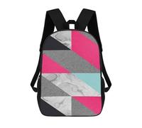 sinyumoney Geometric Collage C Mochila Escolar Mochilas Escolares Para Niñas Y Niños Mochila Con Bolsillo Mochila Escolar De Moda Mochila Infantil 17inch