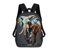sinyumoney Geometric Elephant Art Mochila Escolar Infantil Impresa En 3D Para Niños, Mochilas De Viaje De Alta Capacidad, Bolsas Para Libros, Mochila Escolar Infantil 17inch